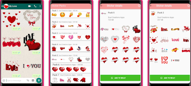 WAStickerApps para descargar amor stickers de whatsapp
