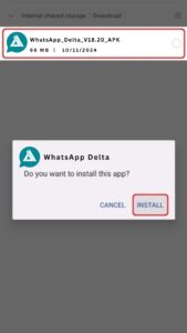 Instale o APK Delta do WhatsApp
